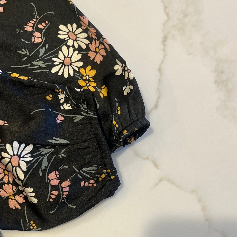 Abercrombie Kids Satin Floral Tiered Dress size 11/12 - Picture 9 of 12